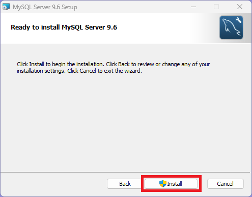 MySQL インストール10