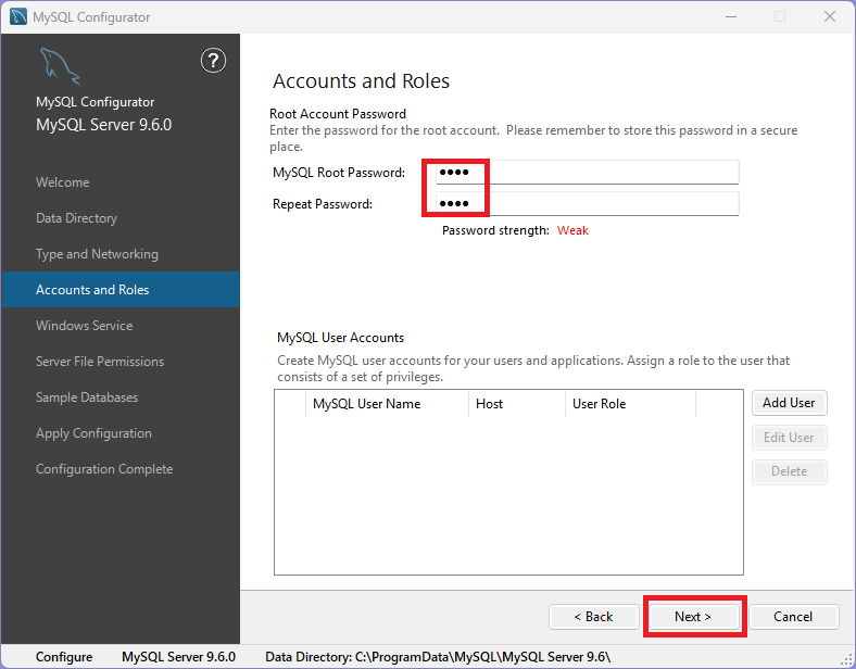 MySQL インストール15