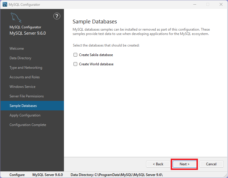 MySQL インストール18