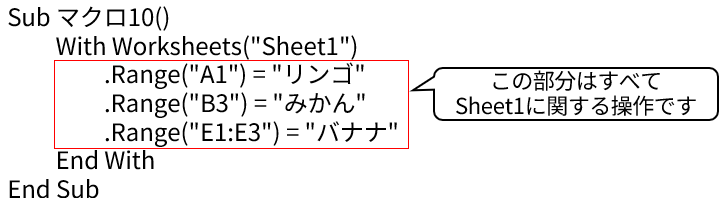 Withステートメント