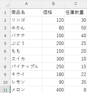 サンプルシート